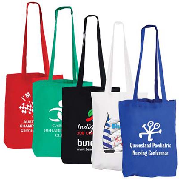 Coloured Cotton Long Handle Conference Bag - Promotional Bags