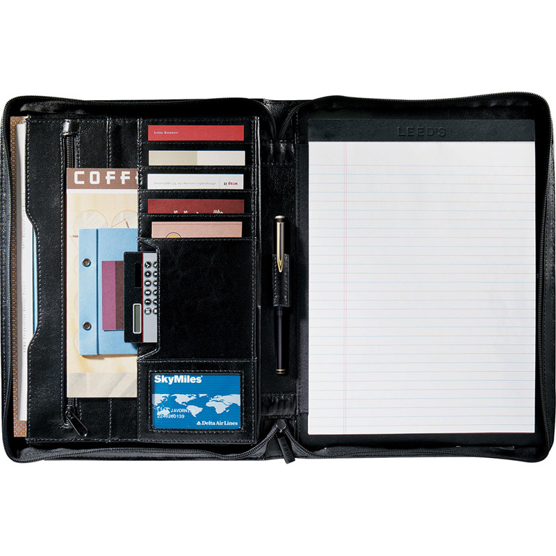 Renaissance Zippered Bonded Leather Padfolio image3