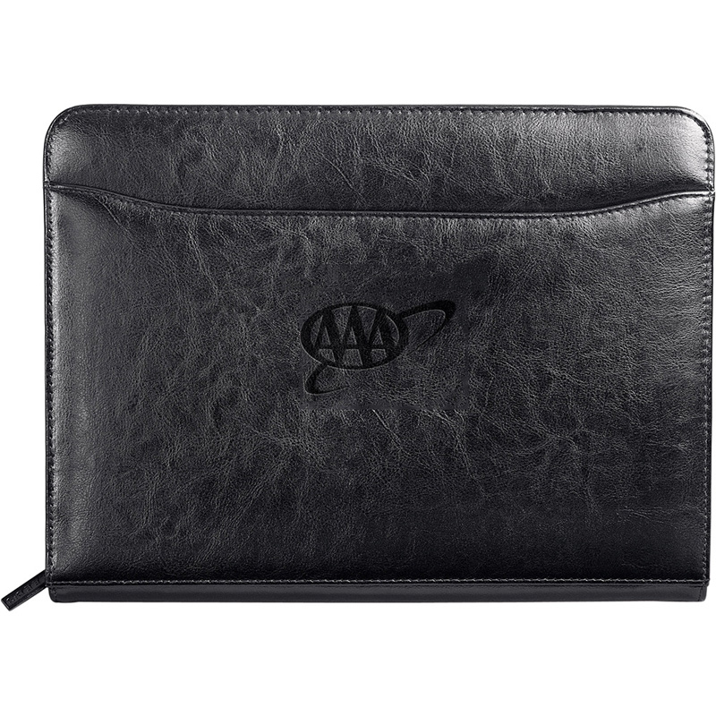 Renaissance Zippered Bonded Leather Padfolio image2