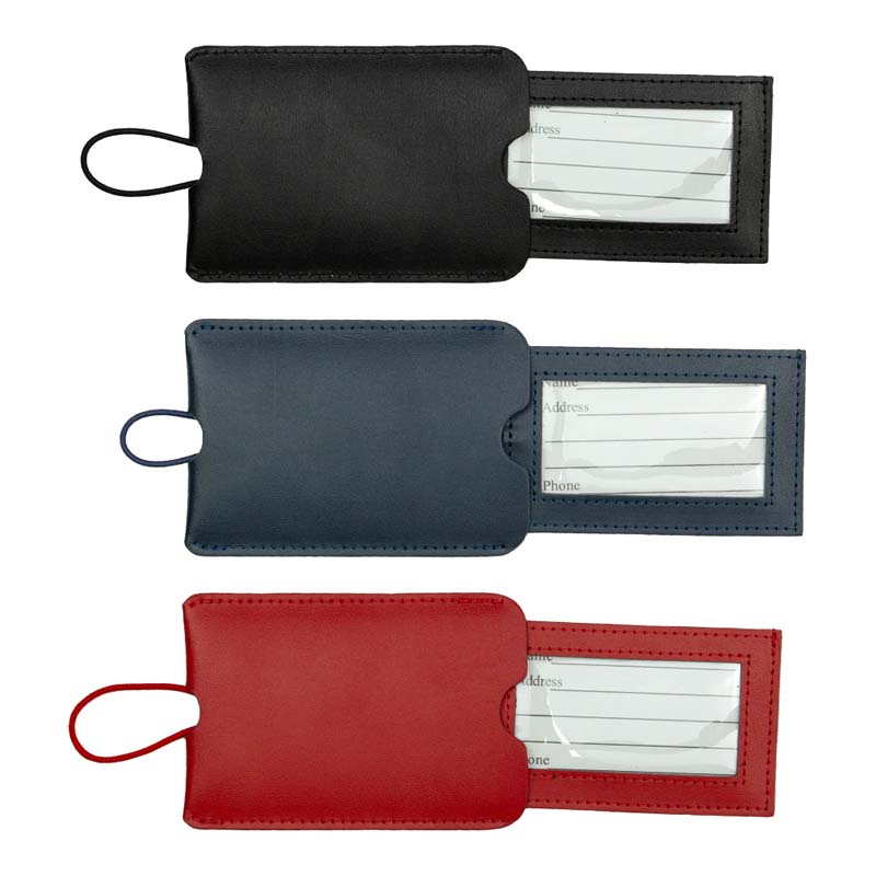 Pull-Apart Leather Luggage Tag