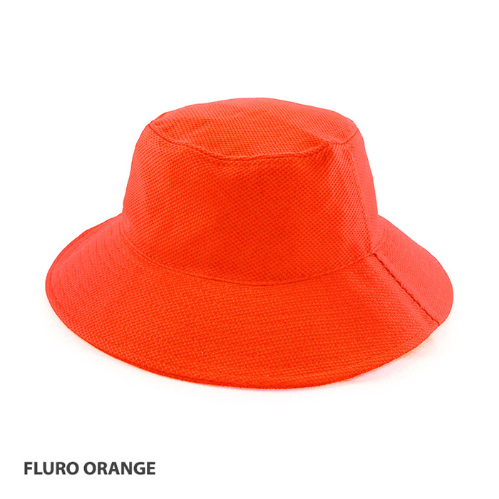 fluro orange bucket hat