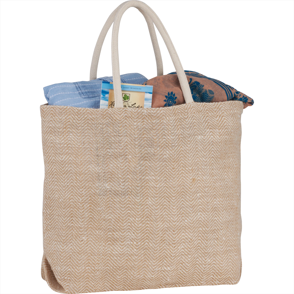 Herringbone Jute Tote image1