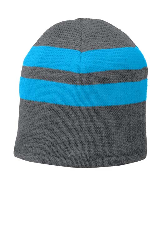 Fleece-Lined Striped Beanie