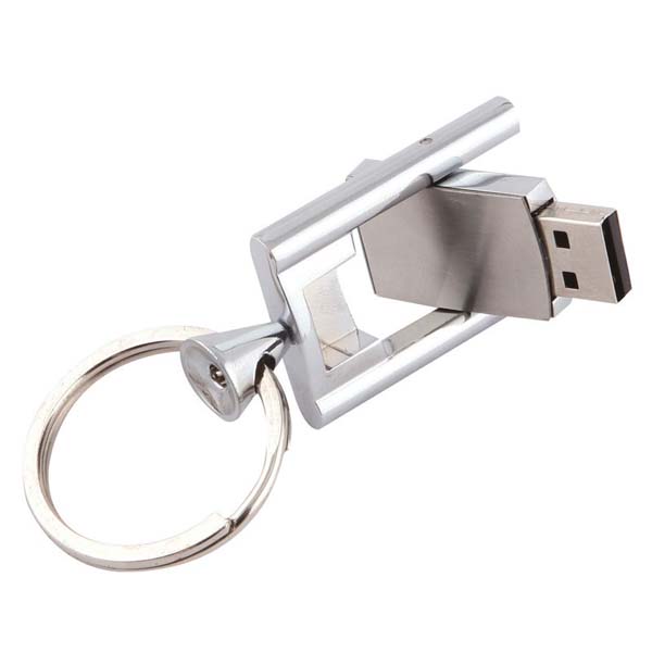 Chrome Flip Flash Drive 2GB