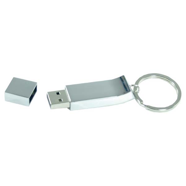 Chrome Keyring Flash Drive 16GB