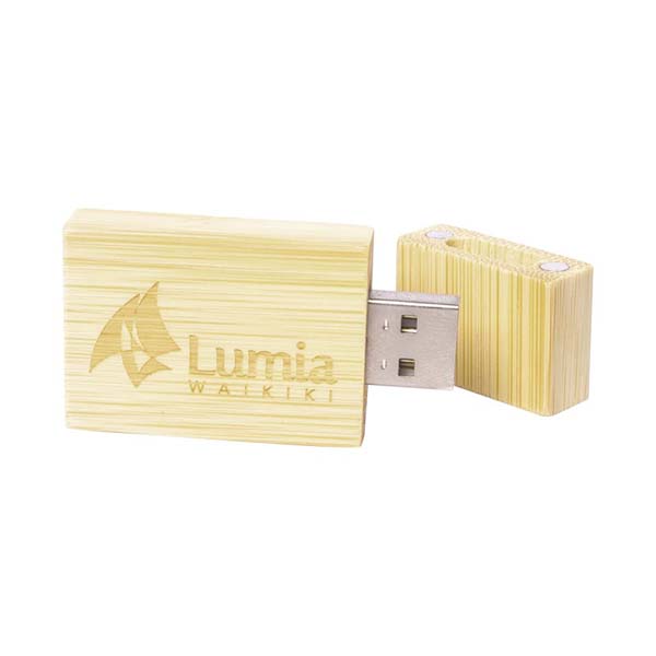 Magnetic Bamboo USB Drive 16GB image2