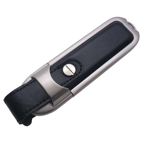 Metal Leather Flash Drive 2GB