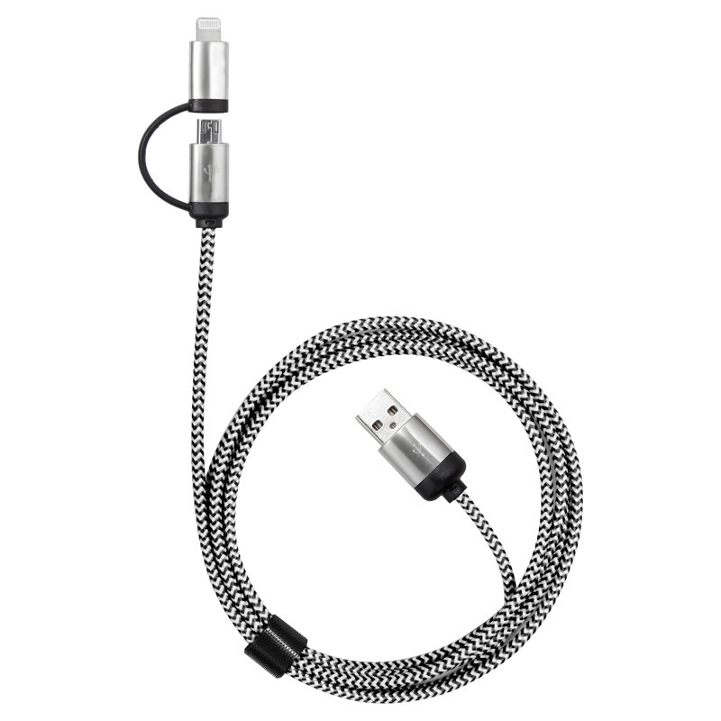 Milano 2n1 Fabric Charge Cable