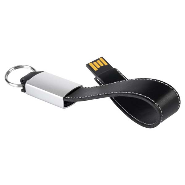 Chain USB PU Leather Flash Drive - 4GB