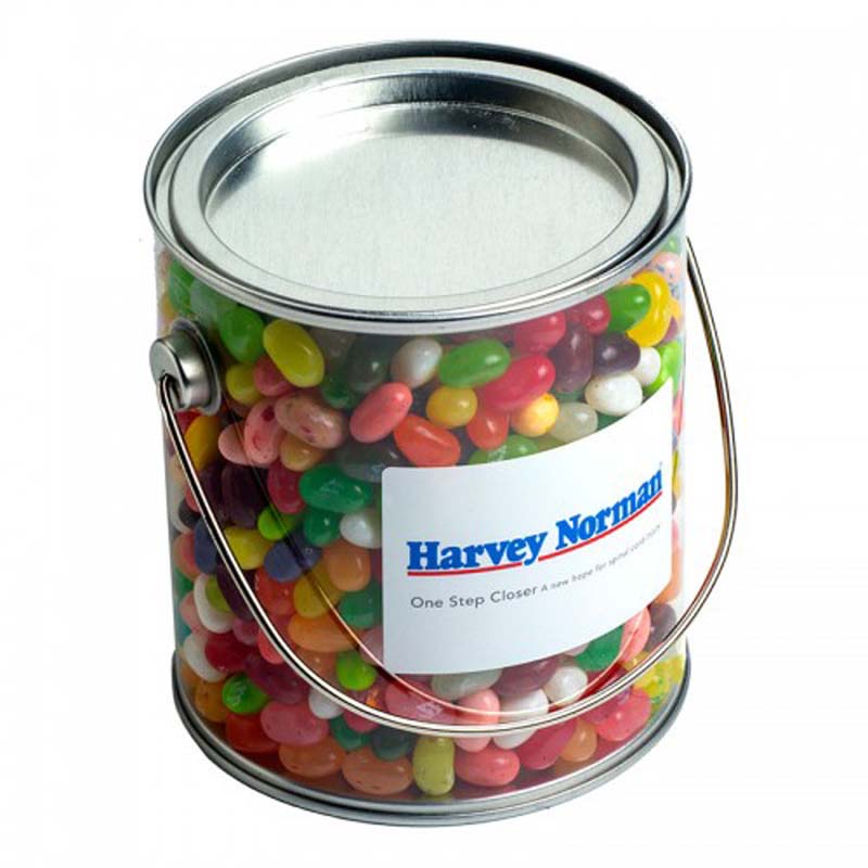 Big PVC Bucket filled with Jelly Belly Jelly Beans