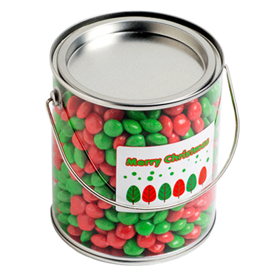 Big PVC Bucket Filled With Christmas Chewy Fruits image1