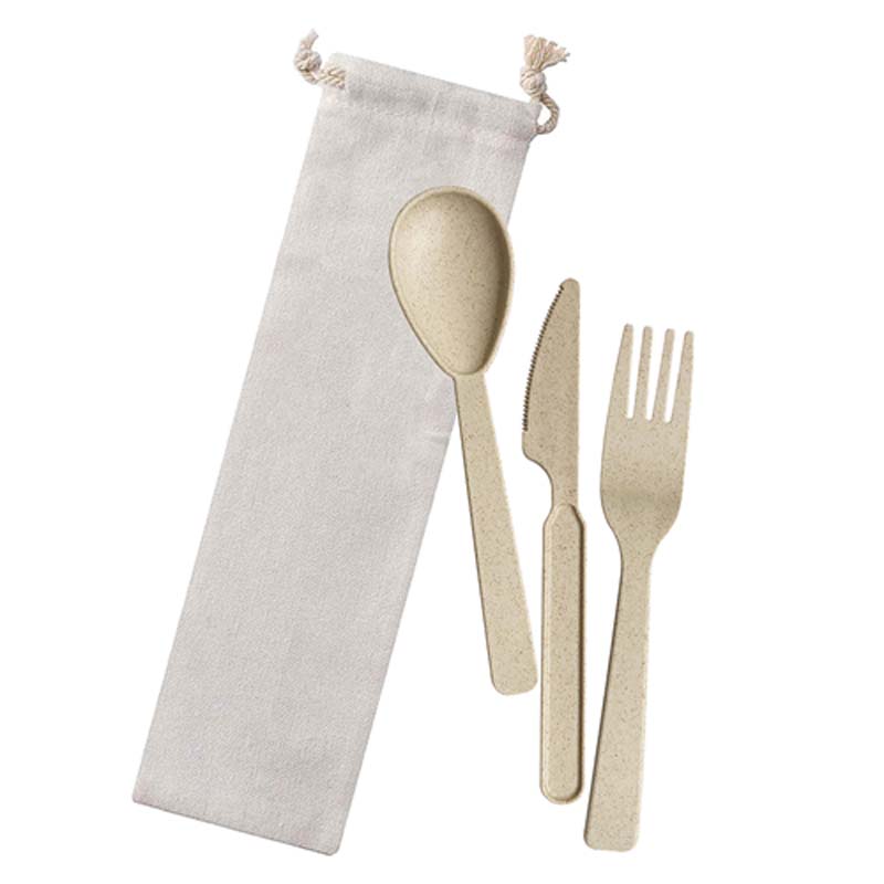 Wheat Straw Utensil in Bag - China Direct image2