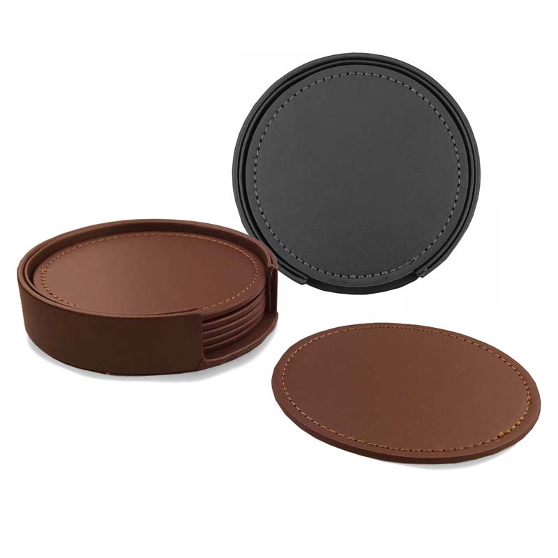 Franklin Leather Coaster Set of 6 image2