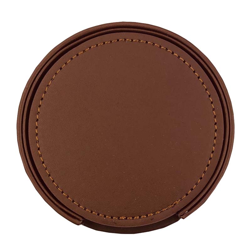 Franklin Leather Coaster Set of 6 image4