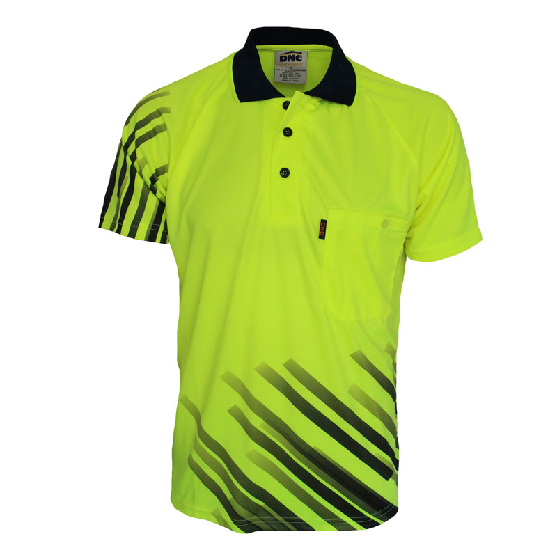 DNC Hi Vis Sublimated Stripe Polo image1