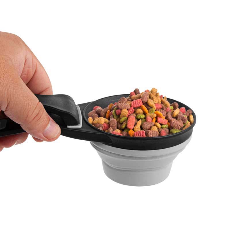 Collapsible Silicone Pet Food Scoop & Bag Clip image3