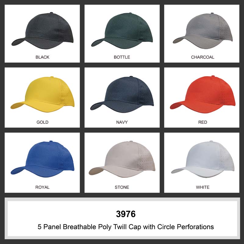 Breathable Poly Twill Cap 5 Panel image2