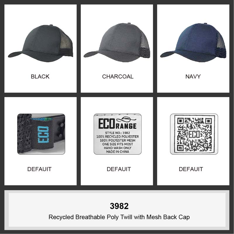 Recycled Breathable Poly Twill Mesh Back Cap image8