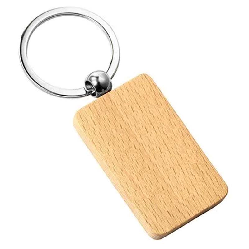 Wood Euro Key Ring image2