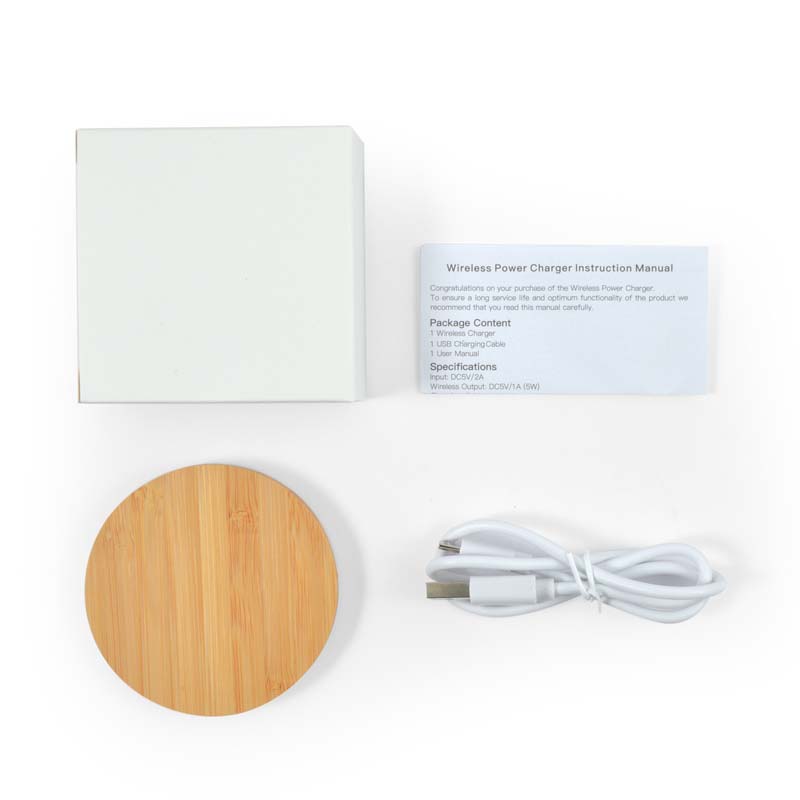 Arc Round Bamboo Wireless Charger image7