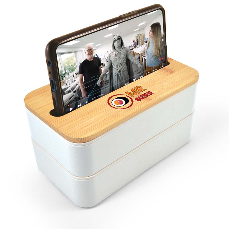 Stax Eco Lunch Box with Phone Holder Lid