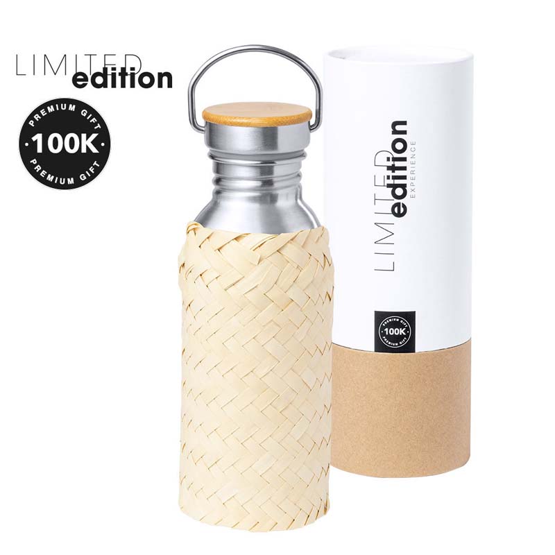 Bottle in Bamboo Sleeve