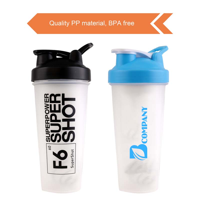 BPA Free Fitness Shaker Bottle with Loop 600ml image2