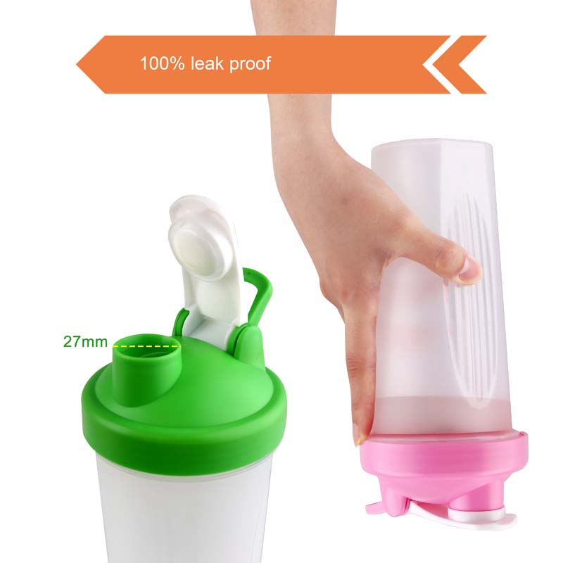 BPA Free Fitness Shaker Bottle with Loop 600ml image8