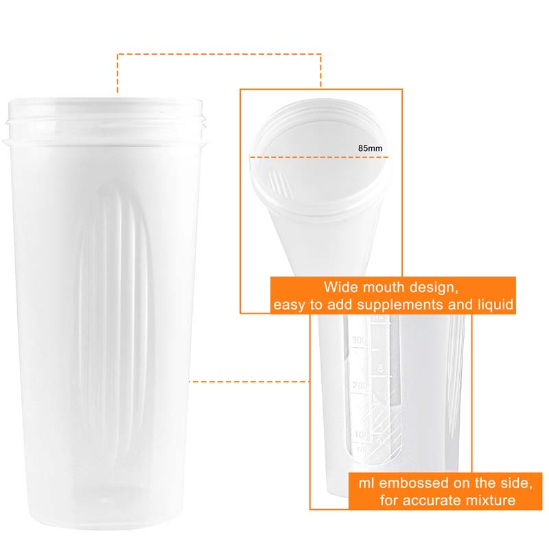 BPA Free Fitness Shaker Bottle with Loop 600ml image10