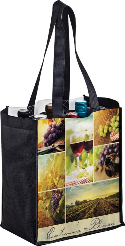 Full Colour Non Woven 6 Bottles Wine Bag