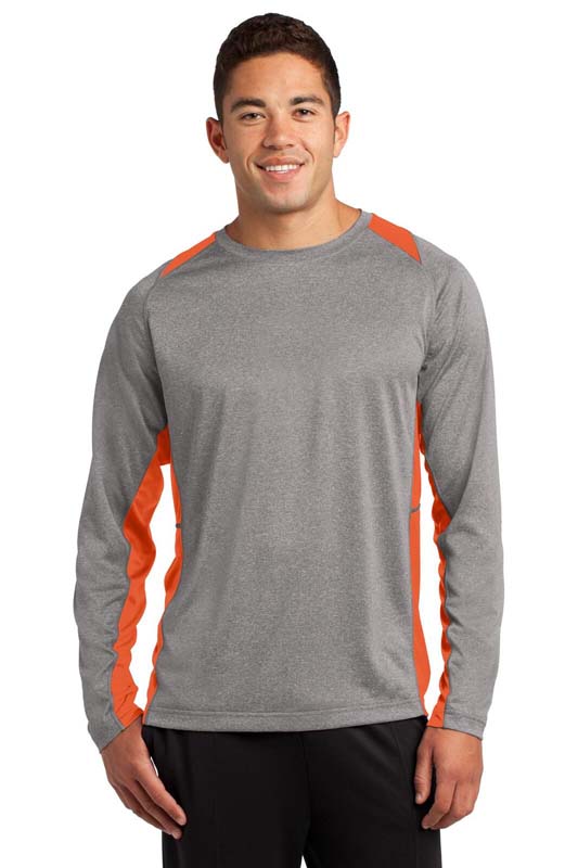 Sport-Tek Long Sleeve Heather Colorblock Contender Tee