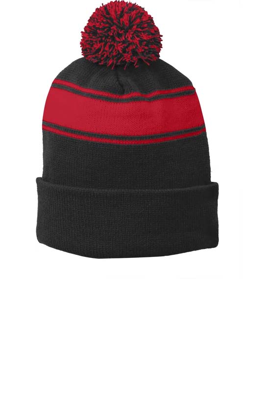 Stripe Pom Pom Beanie image3