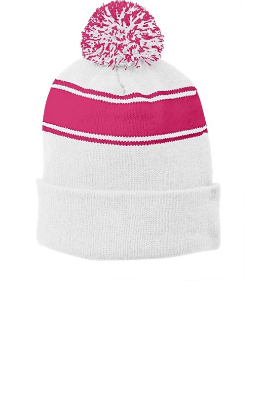 Stripe Pom Pom Beanie image7