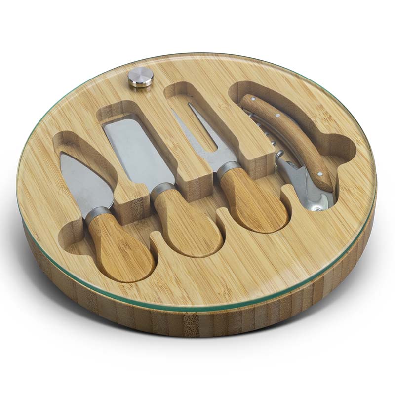 Glass & Bamboo Cheese Board image2