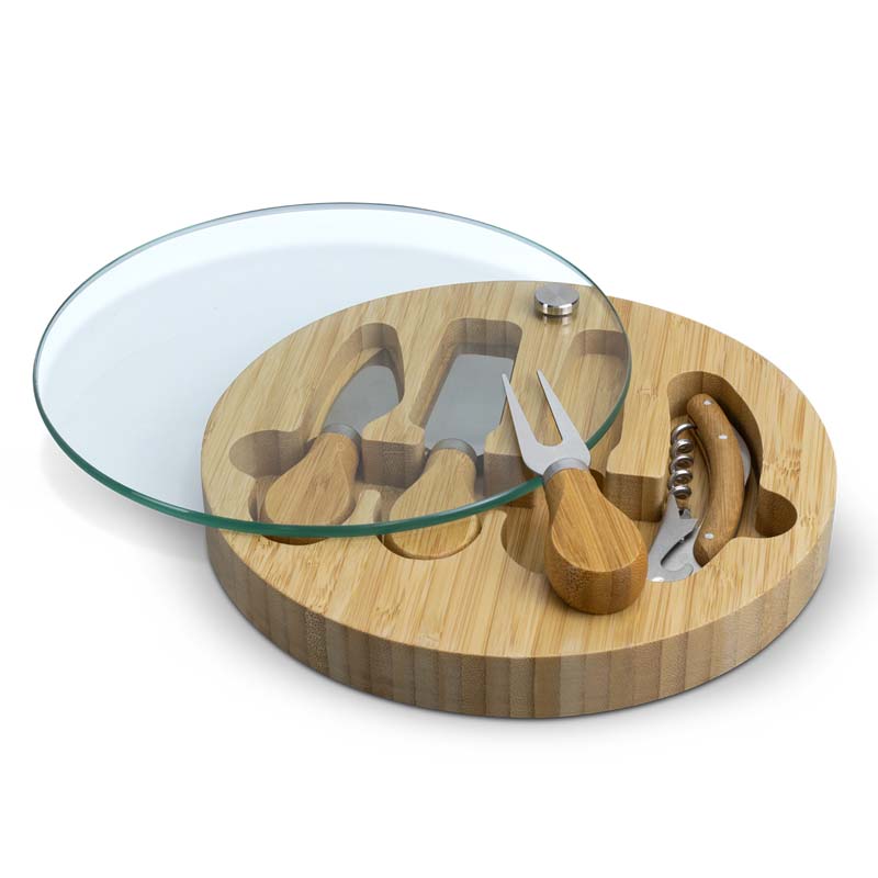 Glass & Bamboo Cheese Board image4