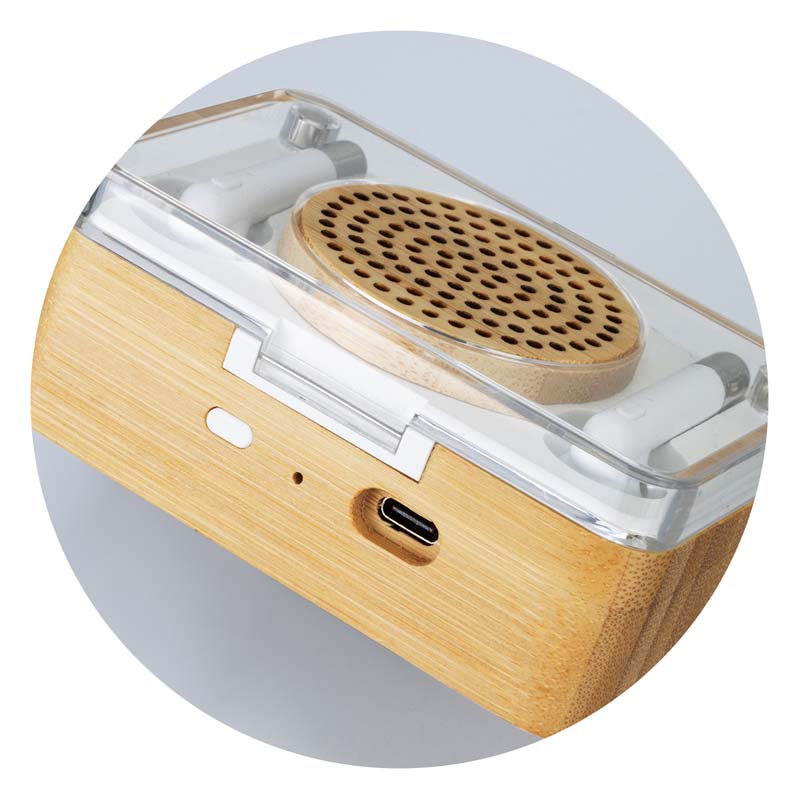 Bamboo Wireless Speaker & Earbud Set image5