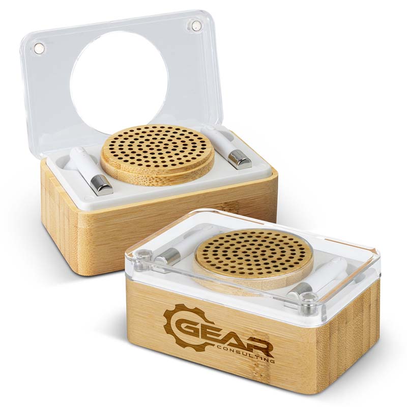 Bamboo Wireless Speaker & Earbud Set image1