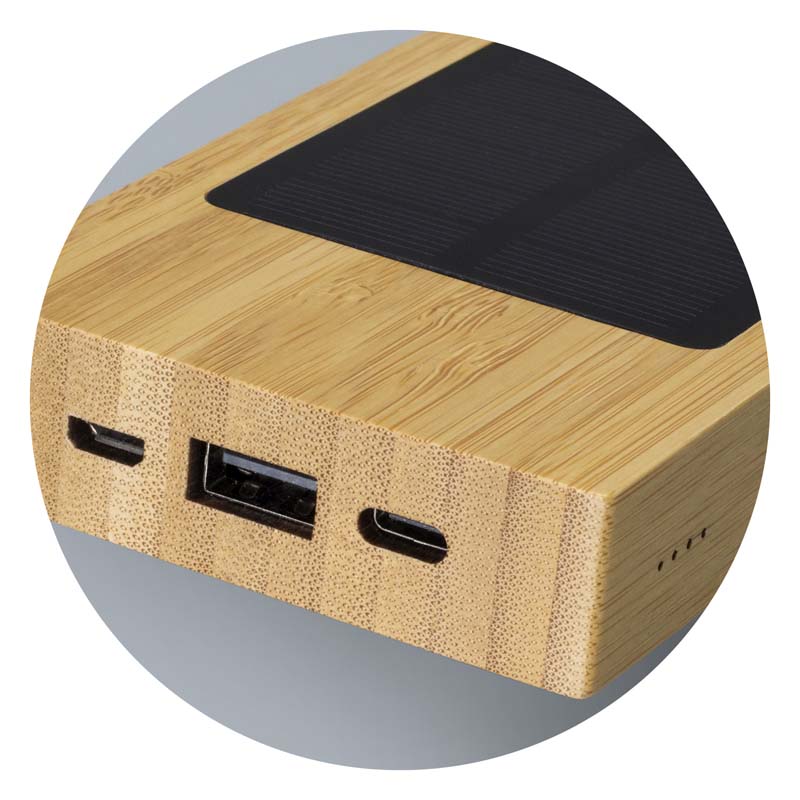 Bamboo Solar Power Bank AUS image4