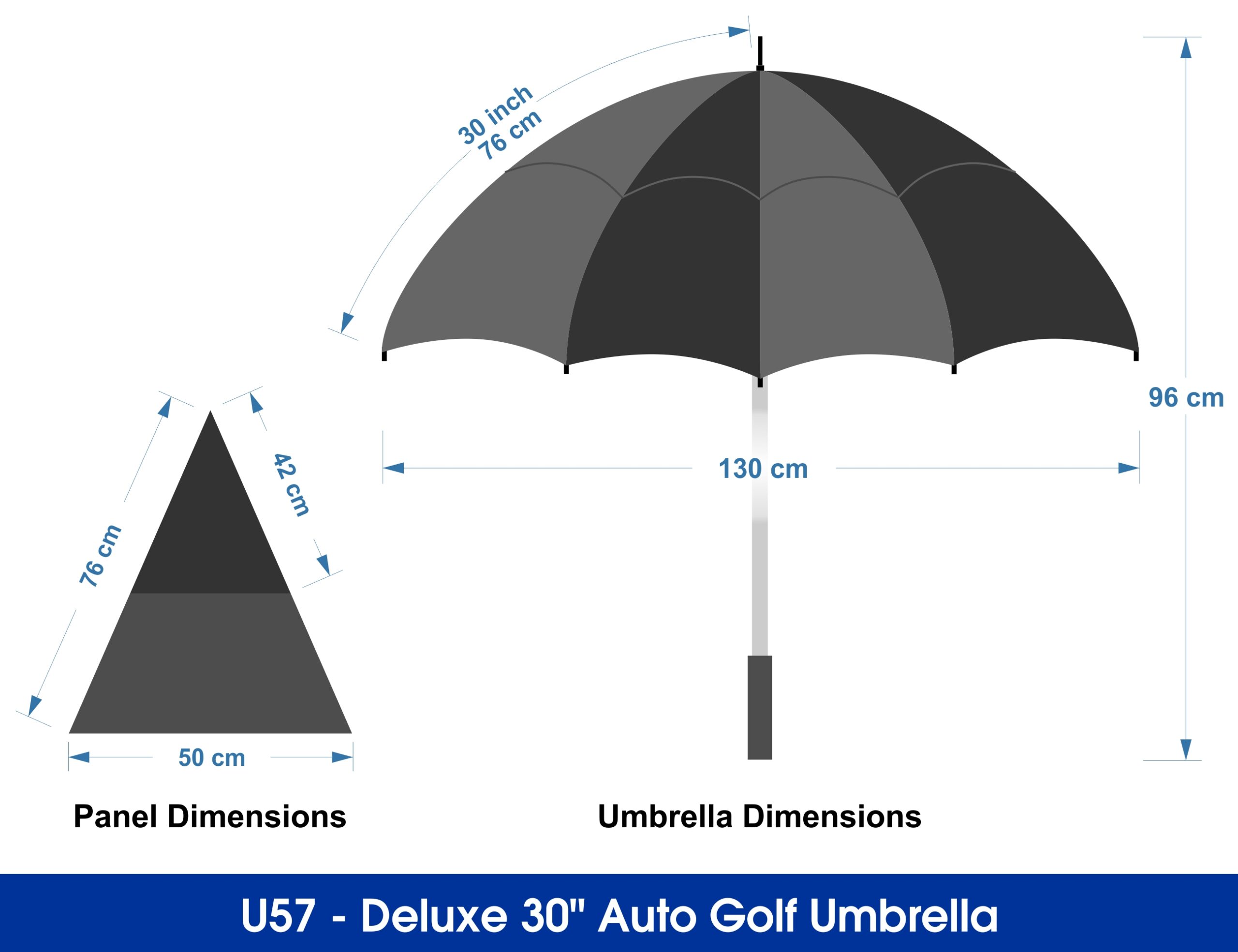 Deluxe 30 inch Auto Golf Umbrella image17