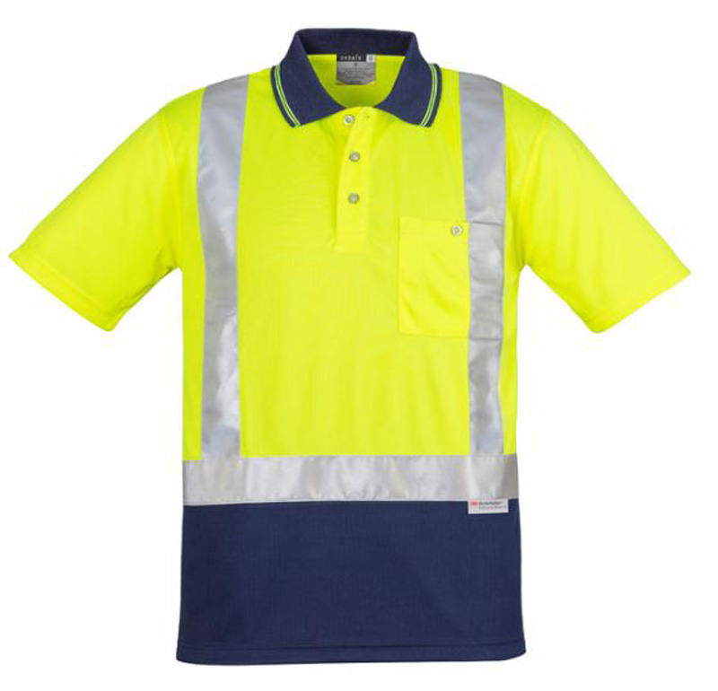 Syzmik Hi Vis Spliced Polo Taped